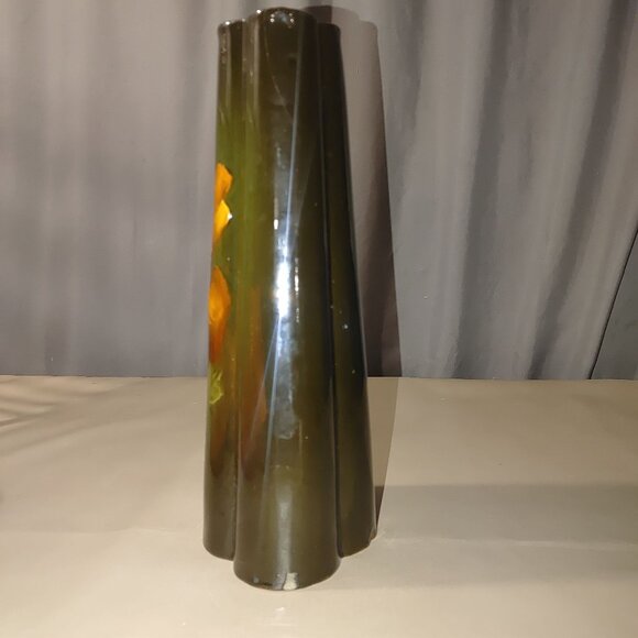 Weller Louwelsa Pottery Fluted Vase Floral Hand Painted 1900 Antique Art Nouveau - Picture 13 of 16